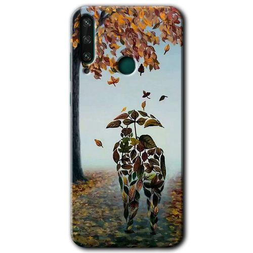 Huawei Y6P Kılıf Baskılı Kapak - Doğadan Aşk +Tam Kaplayan Mat Seramik