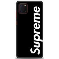 Samsung Galaxy A81 / Note 10 Lite Kılıf HD Baskılı Kılıf - Supreme Siyah + Tam Ekran Koruyucu