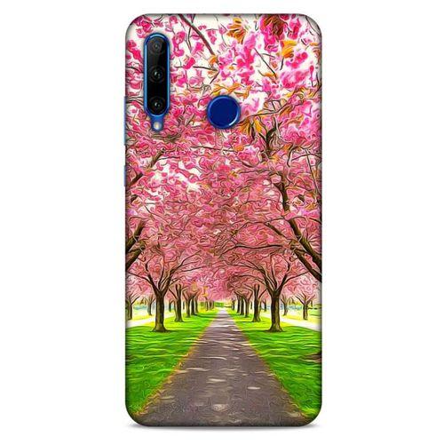 Lopard Huawei Y6P Uyumlu Kılıf Bahar (42) Rugged Armor Kılıf Pembe Ağaç