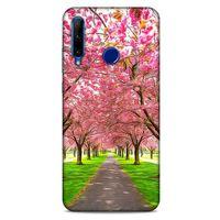 Lopard Huawei Y6P Uyumlu Kılıf Bahar (42) Rugged Armor Kılıf Pembe Ağaç