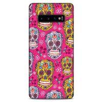 Samsung Galaxy S10 Plus Uyumlu Kılıf Pembe Delisi (40) Fit Silikon Kılıf İskelet