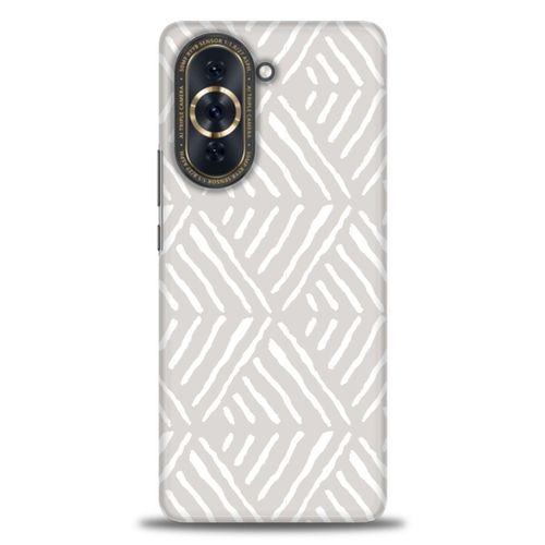 Huawei Nova 10 Pro Kılıf HD Baskılı Kılıf - Gri Mozaik + Tam Ekran Koruyucu