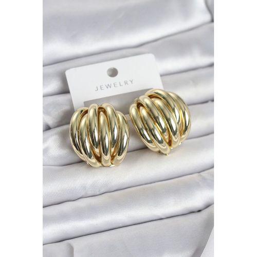 Pirinç Gold Renk Vintage Kadın Küpe