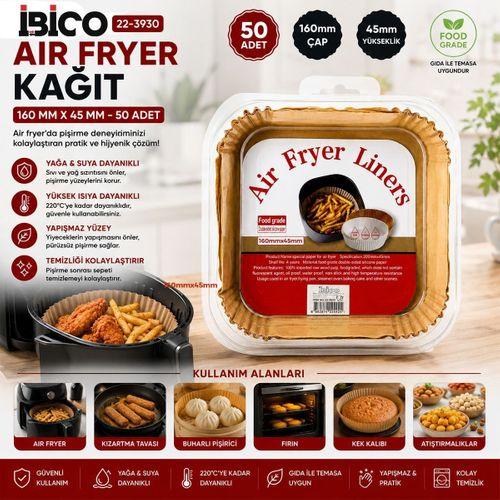 Air Fryer Kağıt Pişirme Kalıbı Kare 16x4.5 cm 50'li