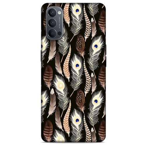 Oppo Reno 4 Kılıf Desenli Özel Seri Tüyler (8) Baskılı Kılıf