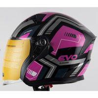 SEVGENT Kask Çenesiz Gözlüklü Evo Mor-Siyah 52810 -L-