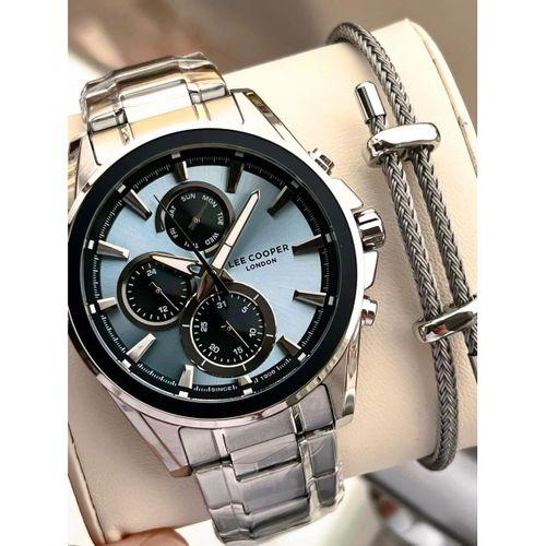 Lee Cooper Premium Nişan Ve Damatlara Özel 2 Yıl Garantili 5 Atm Erkek Kol Saati+Bileklik E08249.300