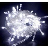 10m 100 Led Boncuk Lamba Beyaz Işık Şeffaf Kablo