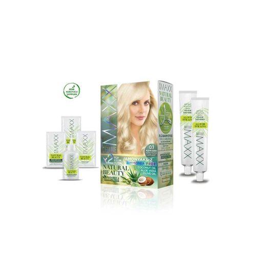2 Paket Natural Beauty Amonyaksız Saç Boyası 0.1 Platin Sarısı