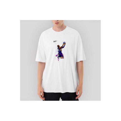 Kobe Bryant Slam Dunk Oversize Beyaz Tişört