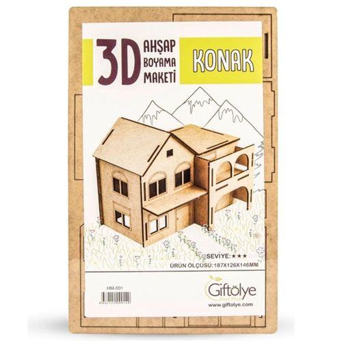 Ahşap Maket 3D Konak