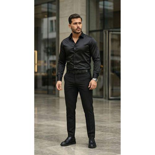 Erkek Saten Klasik Gömlek