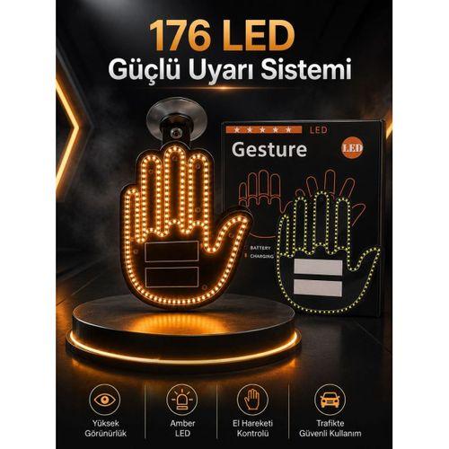 Led Işık El İşareti Araç Camı İçin Uzaktan Kumandalı