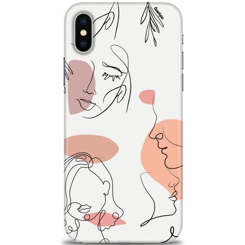 iPhone XS Kılıf HD Baskılı Kılıf - Silüetler + Tam Ekran Koruyucu