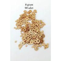 Oya Abiye Bileklik Kolye Pleksi Metalik Plastik Pul Altın Renk 8 gram 90 adet - BNC477
