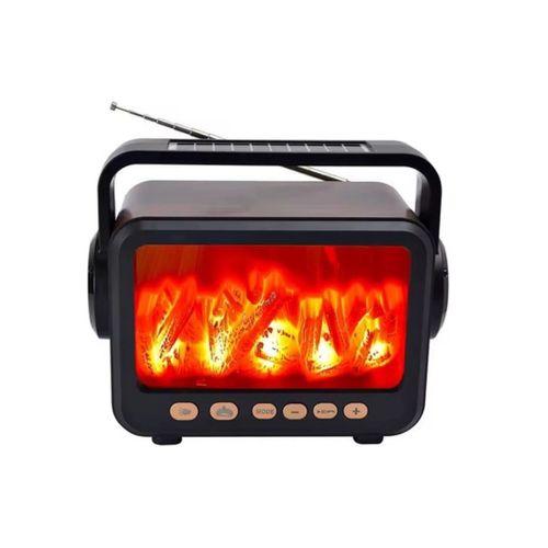 Taşınabilir Şömine Efektli Bluetooth Hoparlör Led Işıklı Radyo