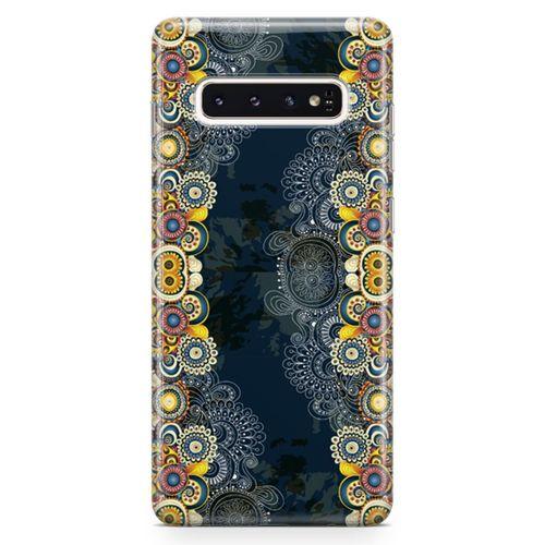 Samsung Galaxy S10 Plus Kılıf Ayçiçkli Motifler Arka Kapak Koruma Desenli Full Koruyucu