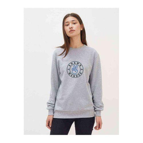 Shawn Mendes Peace 1998 Logo Baskılı Gri Kadın Sweatshirt