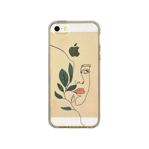 iPhone 5 Line Art Women Desenli Şeffaf Kılıf