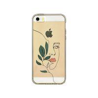 iPhone 5 Line Art Women Desenli Şeffaf Kılıf