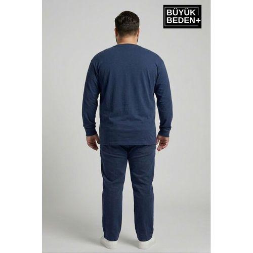 Erkek Büyük Beden 1970 Brooklyn Baskılı 2 İplik Bisiklet Yaka Tişört SPR26BTS942-3