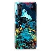 Lopard Oppo Realme 7 Uyumlu Kılıf Soyut Sanat (40) Desenli Fit Silikon Kılıf