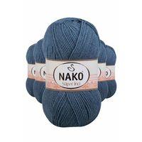 5 Adet Süper İnci El Örgü İpi 100 gr Fırtına Mavi 185