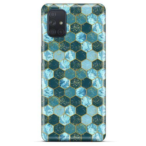 Mermer Desenli (21) Tema Koruyucu Kapak Akuamarin Samsung Galaxy M51 Kılıf