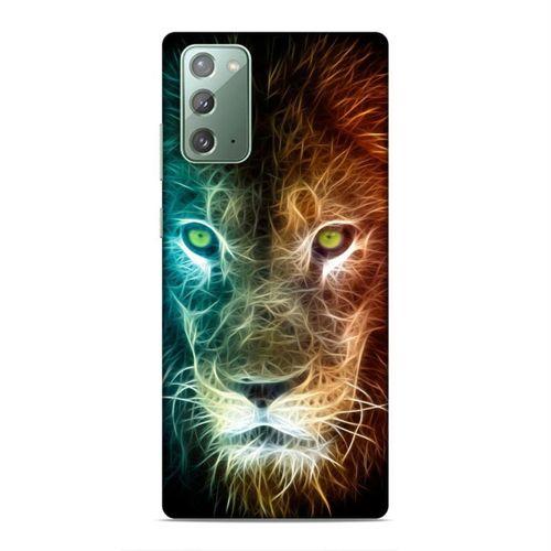 Samsung Galaxy Note 20 Kılıf Neon Aslan Arka Kapak Silikon Koruma Full Koruyucu