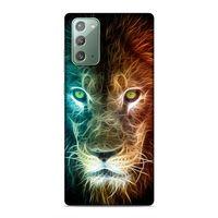 Samsung Galaxy Note 20 Kılıf Neon Aslan Arka Kapak Silikon Koruma Full Koruyucu