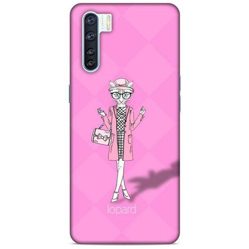 Oppo A91 Kılıf FunnyMaX (21) Koruyucu Kapak Şeker Pembe Kedi