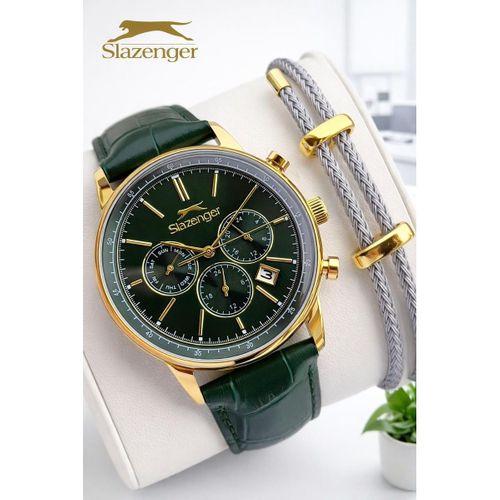 Slazenger Deri Kordon İç Fonksiyonları Aktif 10 Atm Suya Dayanıklı Erkek Kol Saati ESL.9.2539.03