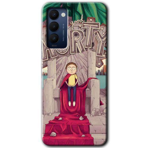 MRCİLETİSİM Tecno Camon 18T Kılıf HD Desen Baskılı Arka Kapak+Temperli Cam - Morty