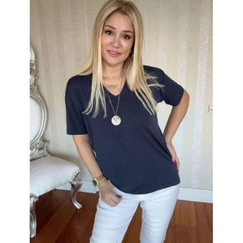 Kadın Kısa Kollu V Yaka Bluz