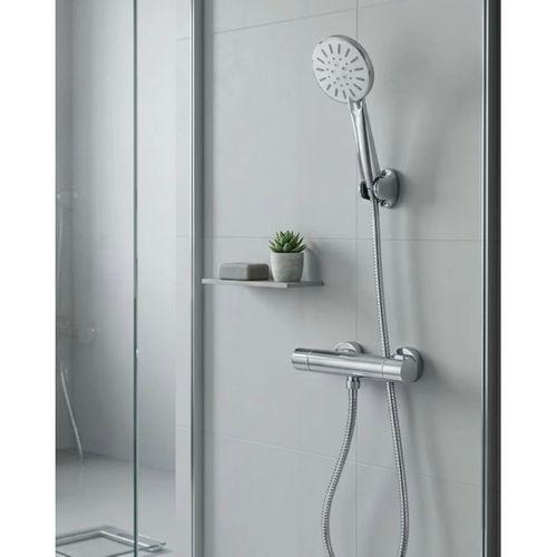 Çok Fonksiyonlu 4 Modlu El Duşu Başlığı Krem Duş Seti Spiral Hortumlu