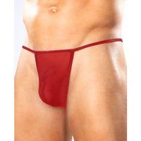 Fantezi Kırmızı Transparan Seksi Tül Erkek String