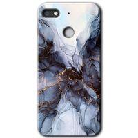 Potkal Hediye Fabrikası General Mobile GM 8 Go HD Baskılı Kılıf + 9D Tam Ekran Koruyucu - Otantik Mermer