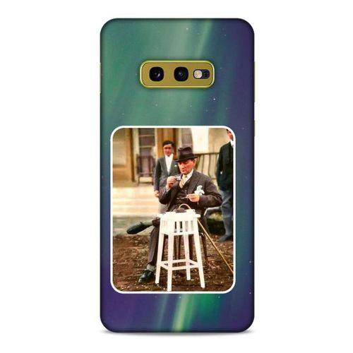 Samsung Galaxy S10e Kılıf Atatürk (21) Koruyucu Kapak Yeşil Gökyüzü