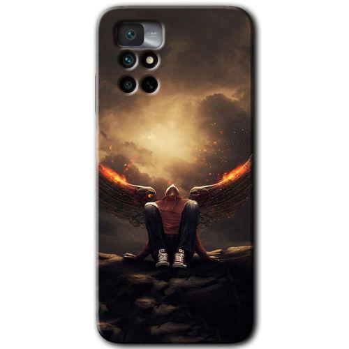 Redmi Note 11 4G Kılıf HD Desen Baskılı Arka Kapak - Wings of Power