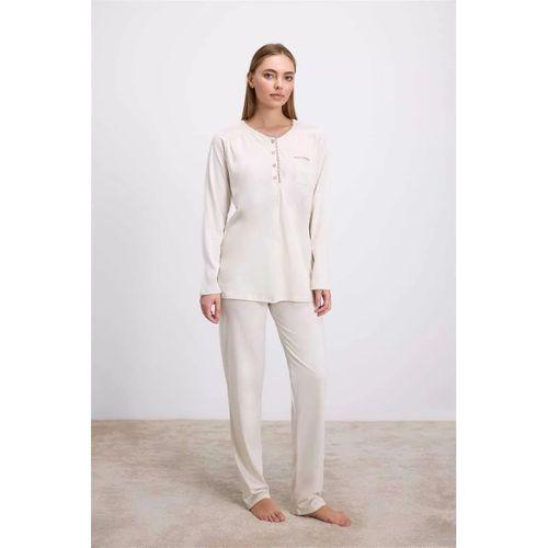 Uzun Kollu T-shirt Pantolon Pijama Takımı