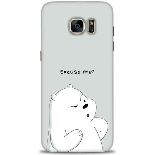 Samsung Galaxy S7 Edge Kılıf HD Baskılı Kılıf - Excuse Me + Tam Ekran Koruyucu