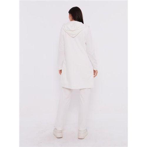 Minimal Kapitoneli Yelekli Spor Üçlü Takım - 70060.023 - Krem