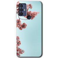 TCL 30 SE Kılıf HD Desen Baskılı Arka Kapak - Japon Çiçeği