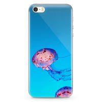 Apple iPhone SE Kılıf Jellyfish Arka Kapak Koruma Desenli Full Koruyucu