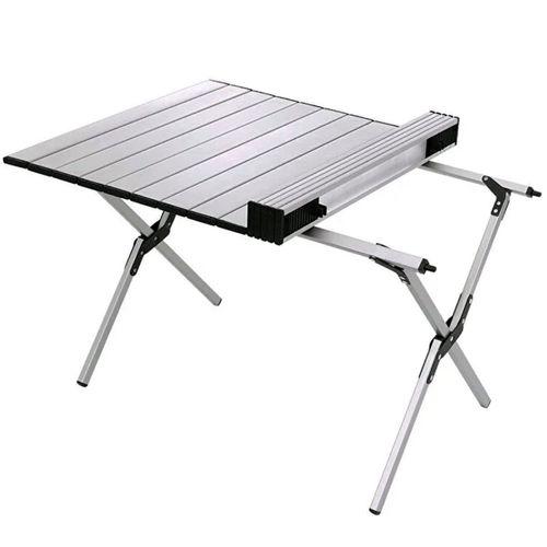 Kamp Ayısı® Large Alüminyum Katlanabilir Kamp ve Piknik Masası, Çantalı, Gri