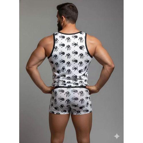 Erkek Desenli Tank Top Boxer Takım