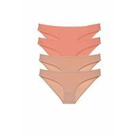 4 adet Süper Eko Set Likralı Kadın Slip Külot Pudra Ten