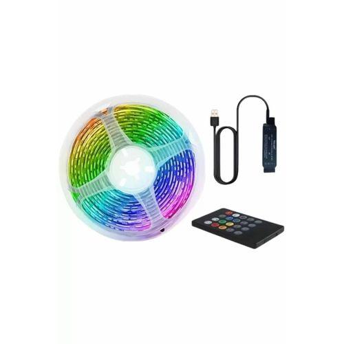 Rgb Şerit Led 10 Metre Led Işık Kumanda İle Kontrol Rgb