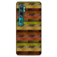 Xiaomi Mi Note 10 Kılıf Patchwork (48) Bumper Kılıf Kahve Yeşil