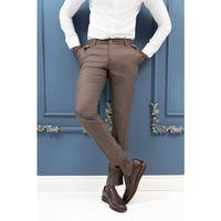 Slimfit Pamuklu Kendinden Çizgili Mevsimlik Kumaş Pantolon